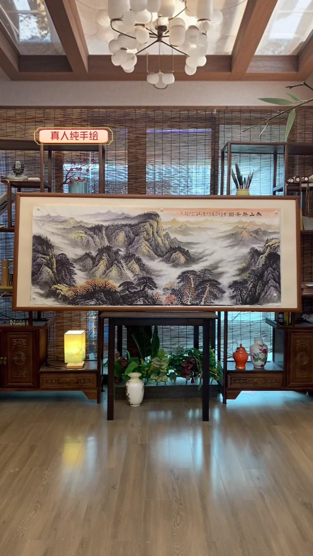 国画歌国画纯手绘纯实木205*85cm