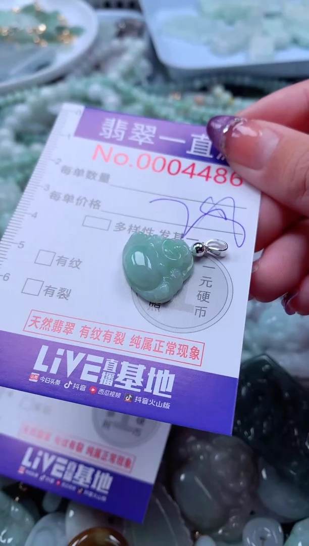 翡翠未镶嵌吊坠(不含链)4486