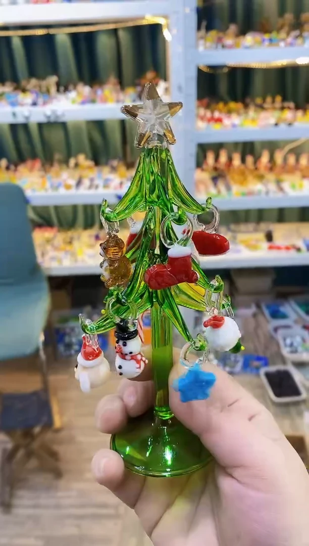 【闪购商品】琉璃手工艺品大挂件圣诞树