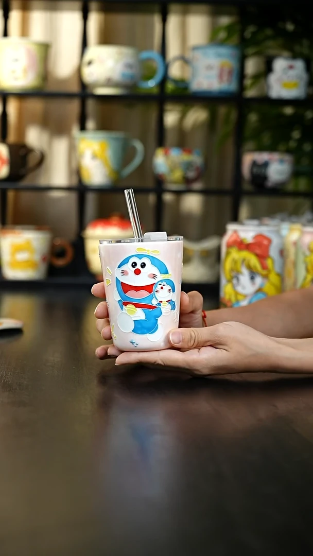 杯子叮当猫玉泥随行杯