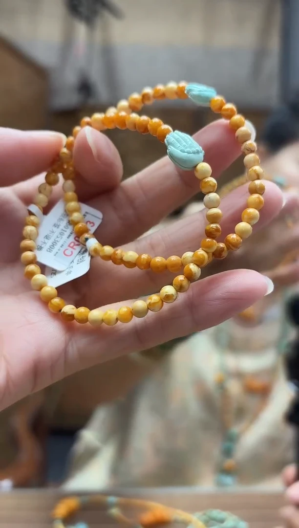 蜜蜡颈饰未镶嵌多样性发一件设计款  手串