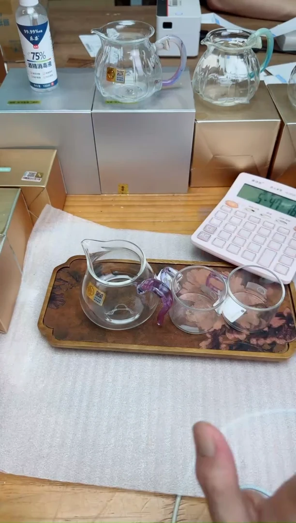 禾器粉金标晶悦浅紫+禾器对杯浅紫