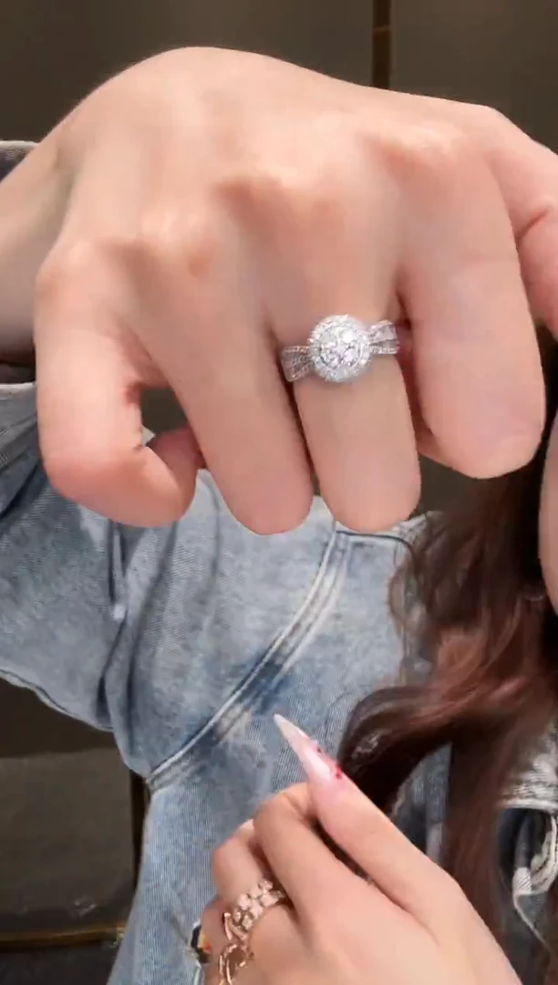 18K金镶嵌戒指钻石AF0001-W-13