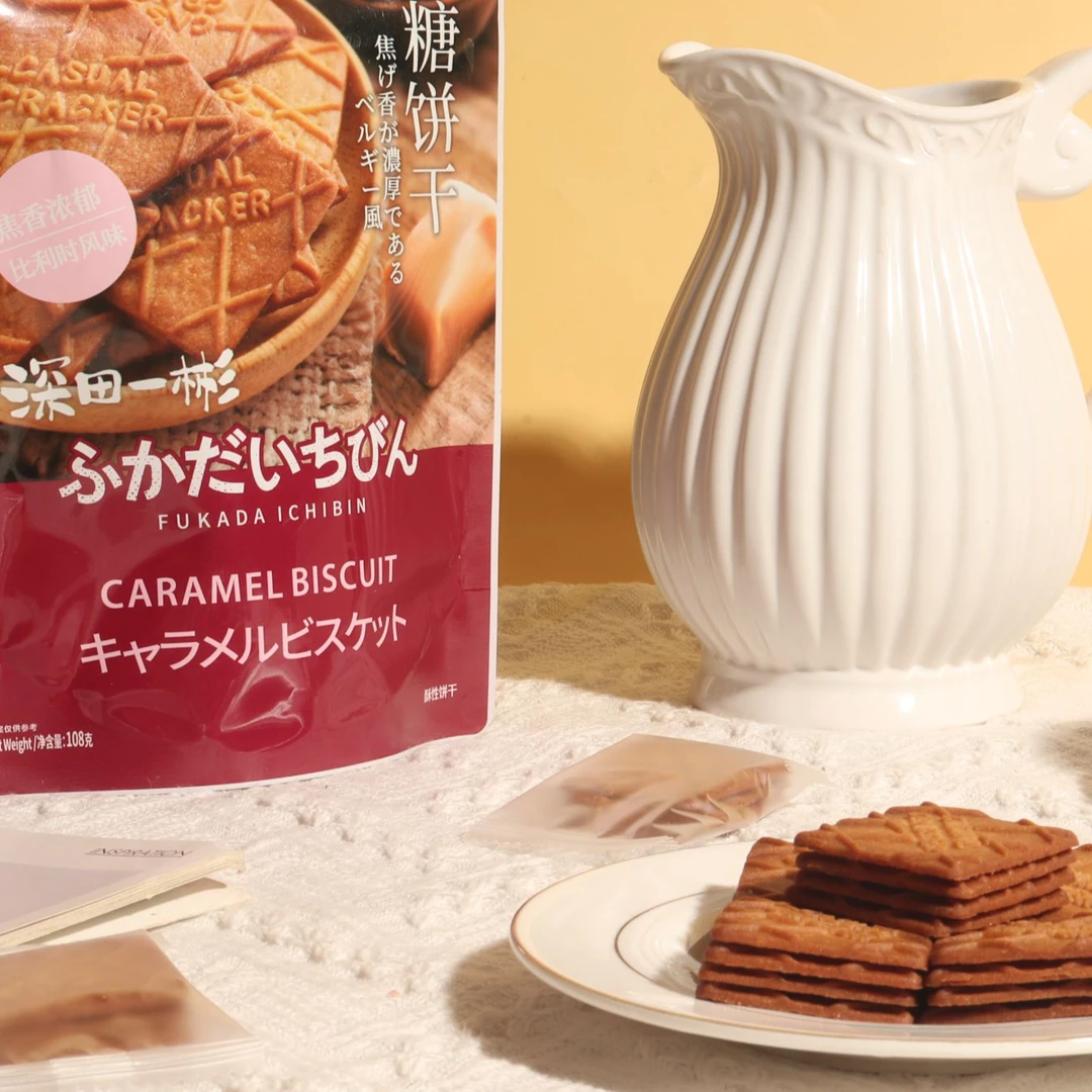 深田一彬焦糖饼干108g美味解馋小零食