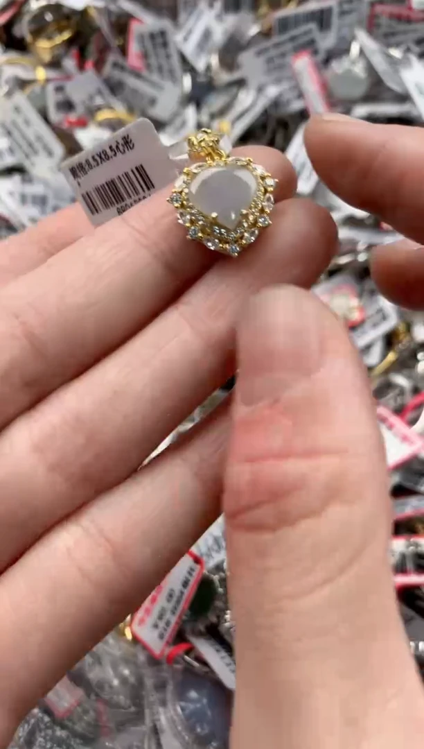 银S925镶嵌戒指翡翠888---8