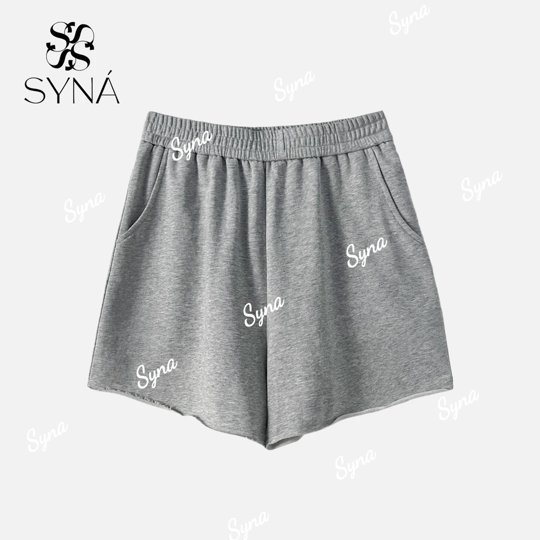 syna希娜 极简建筑感轮廓休闲短裤-奶奶短裤