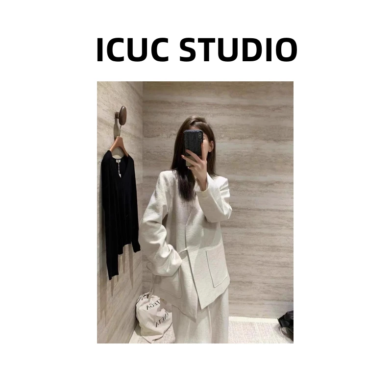 ICUC定制-【 韩系慵懒宽松西装外套】春季新款气质百搭外套99012