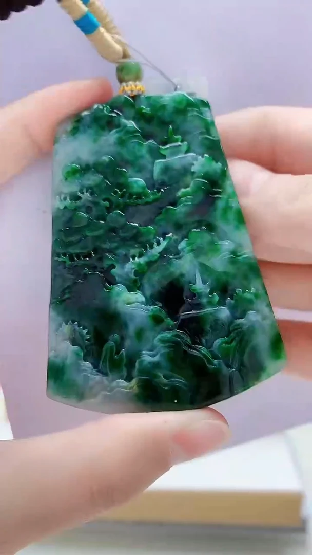 未镶嵌定制翡翠5160lr-毛货挂件44