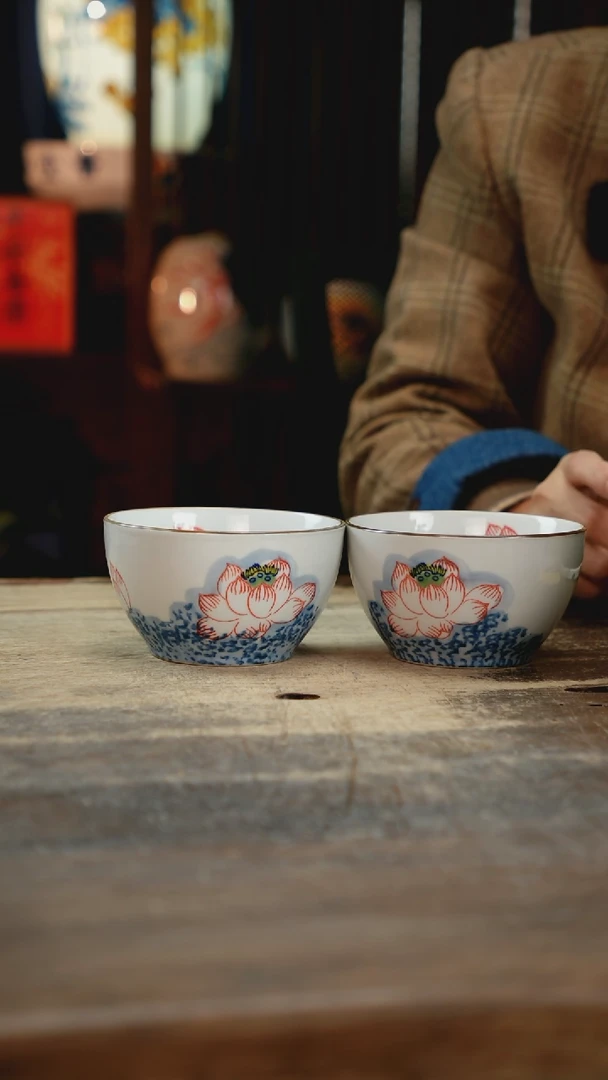 【闪购商品】瓷片景德镇纯手工釉下彩精品花瓶
