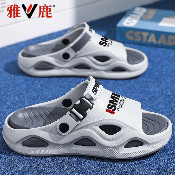 雅鹿2025夏季新款凉鞋男士外穿踩屎感两用开车专用鞋沙滩凉拖鞋