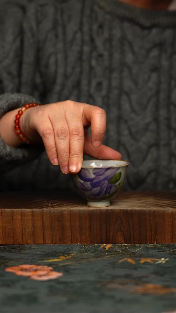 瓷片釉下彩手工手绘同款