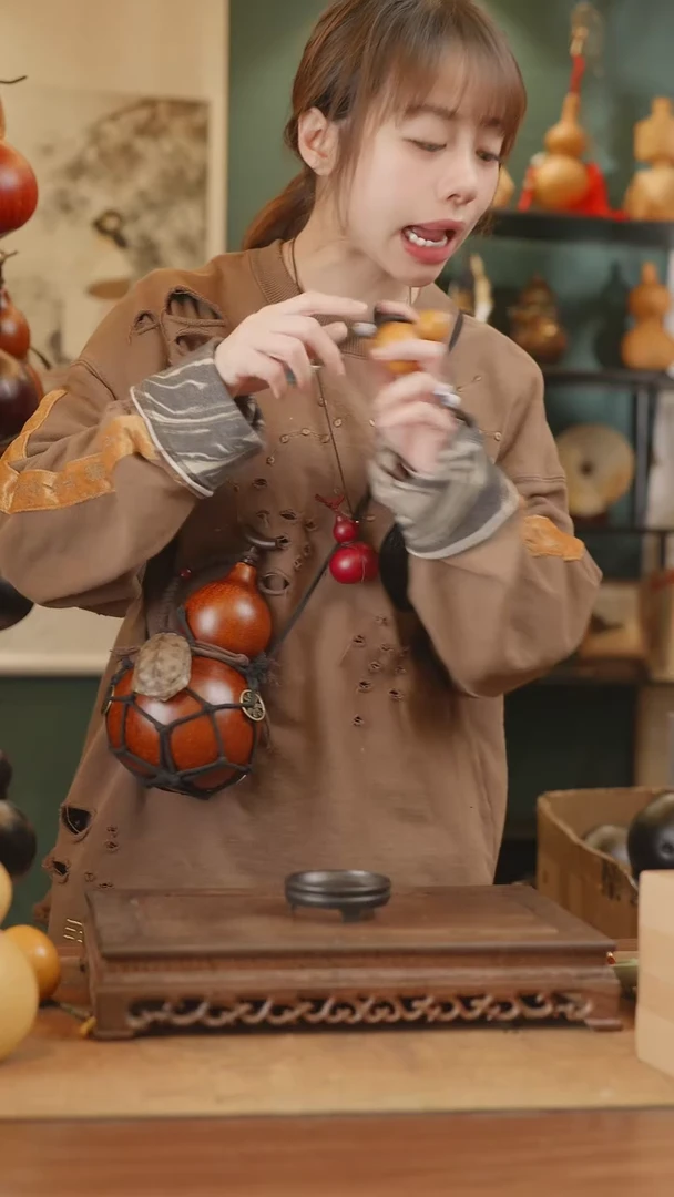 【闪购商品】41号精品天然大漆工艺防渗内胆酒葫芦~