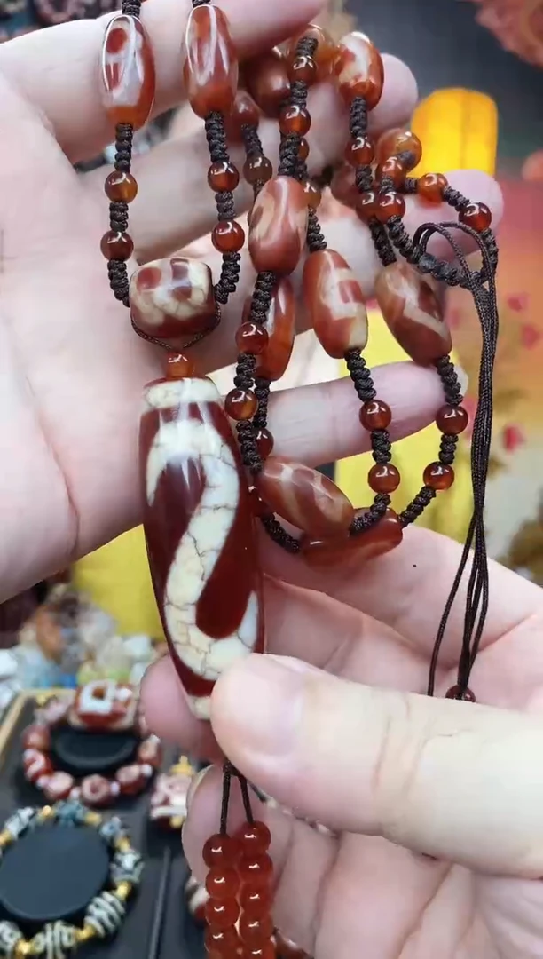 玛瑙/玉髓毛衣链未镶嵌金钱钩毛衣链