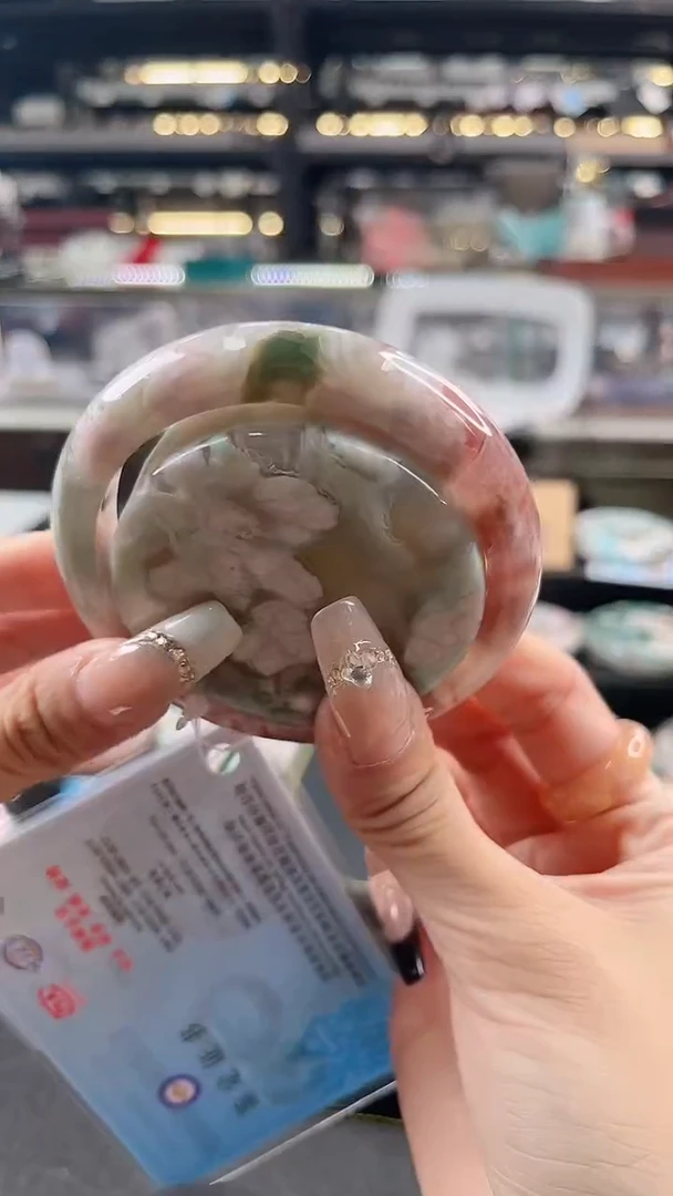 未镶嵌手镯石英质玉60圈口（赠品镯心）