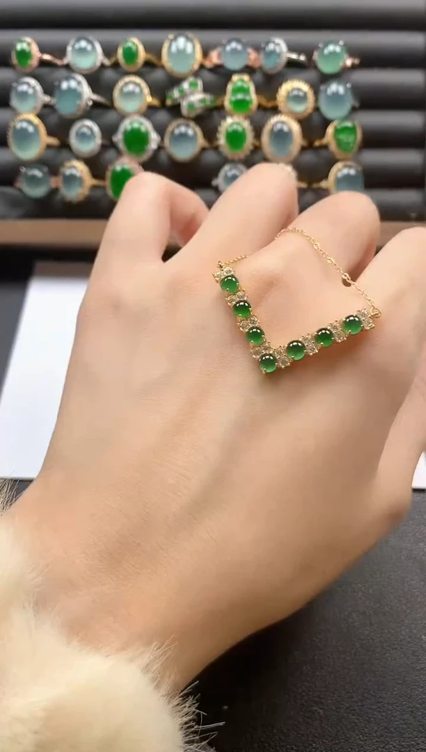 银S925镶嵌戒指翡翠51511