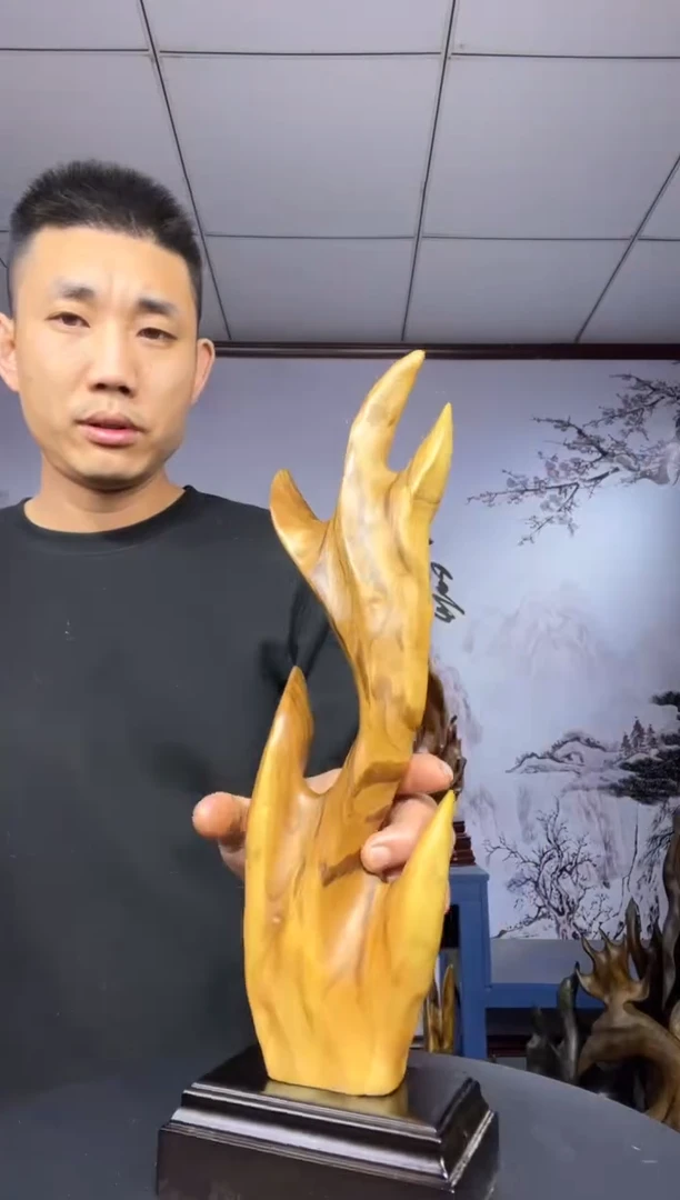 金丝楠木雕款开**士金丝楠木工艺品摆件