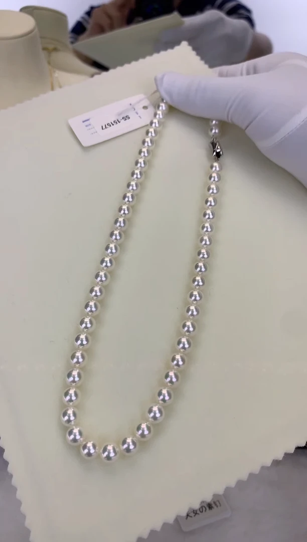 银S925镶嵌DA海水珍珠 GD104 7-7.5 花珠带大证