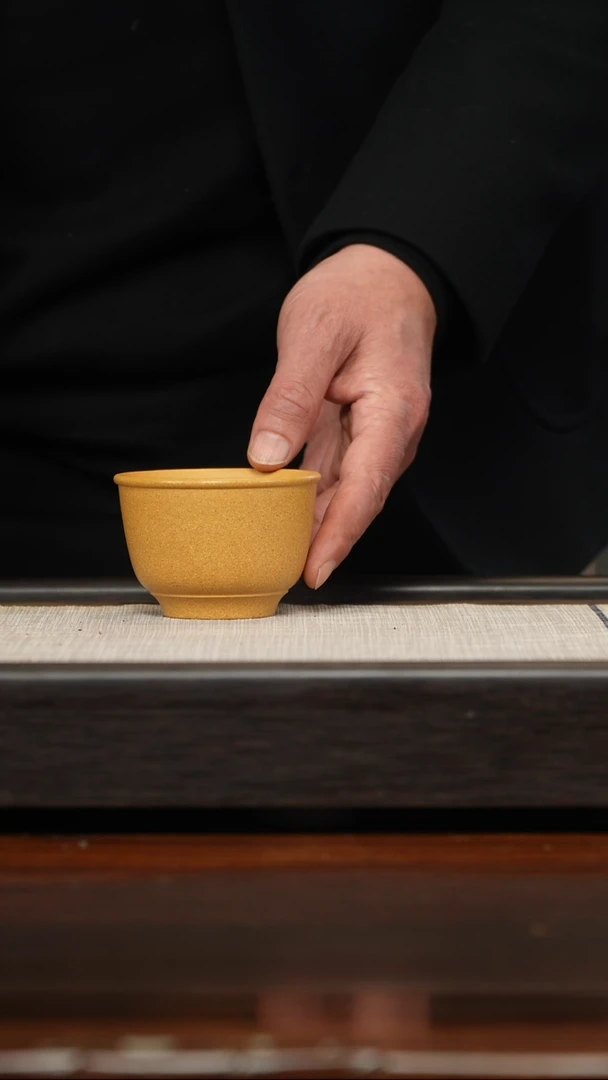 【闪购商品】紫砂茶壶黄金段云底杯