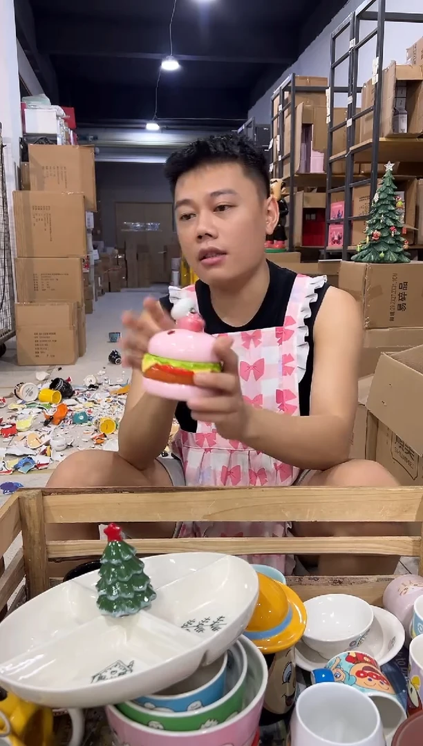瓷片星之卡比汉堡首饰罐
