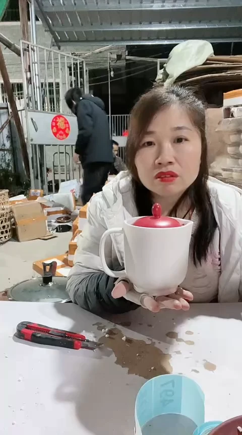 【闪购商品】瑕疵色差白色明火杯