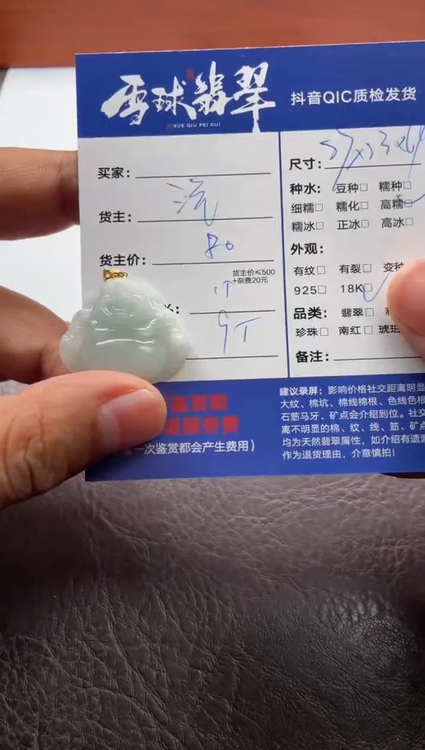 颈饰18K金镶嵌翡翠20761219065