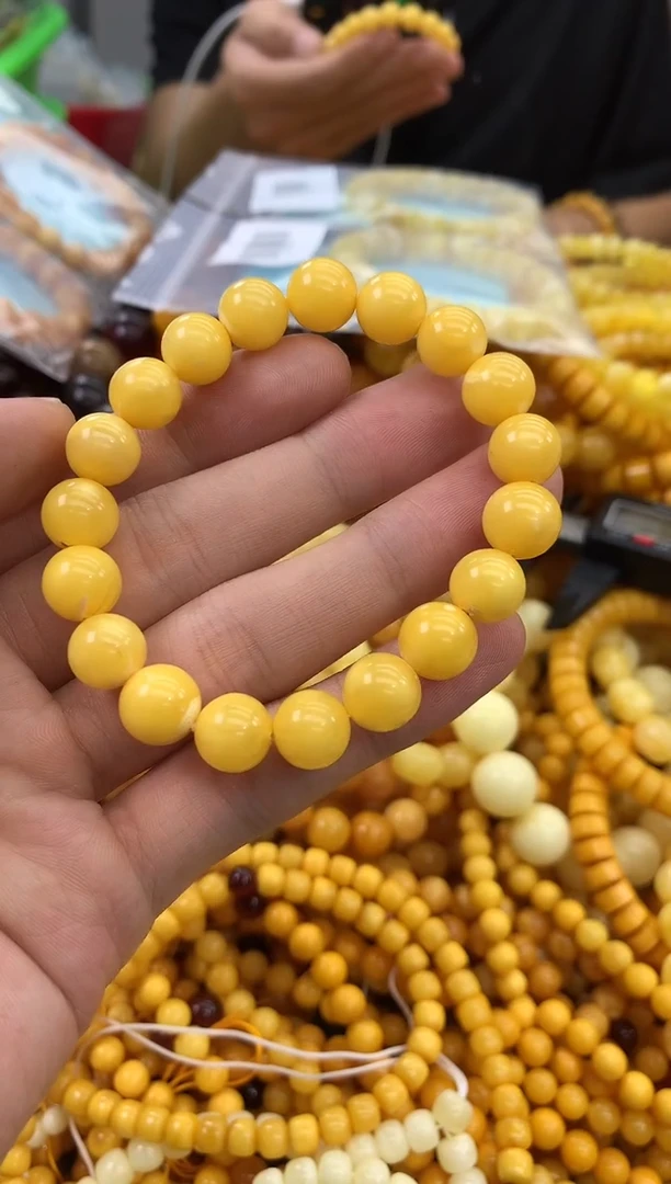 裸石蜜蜡未镶嵌手串
