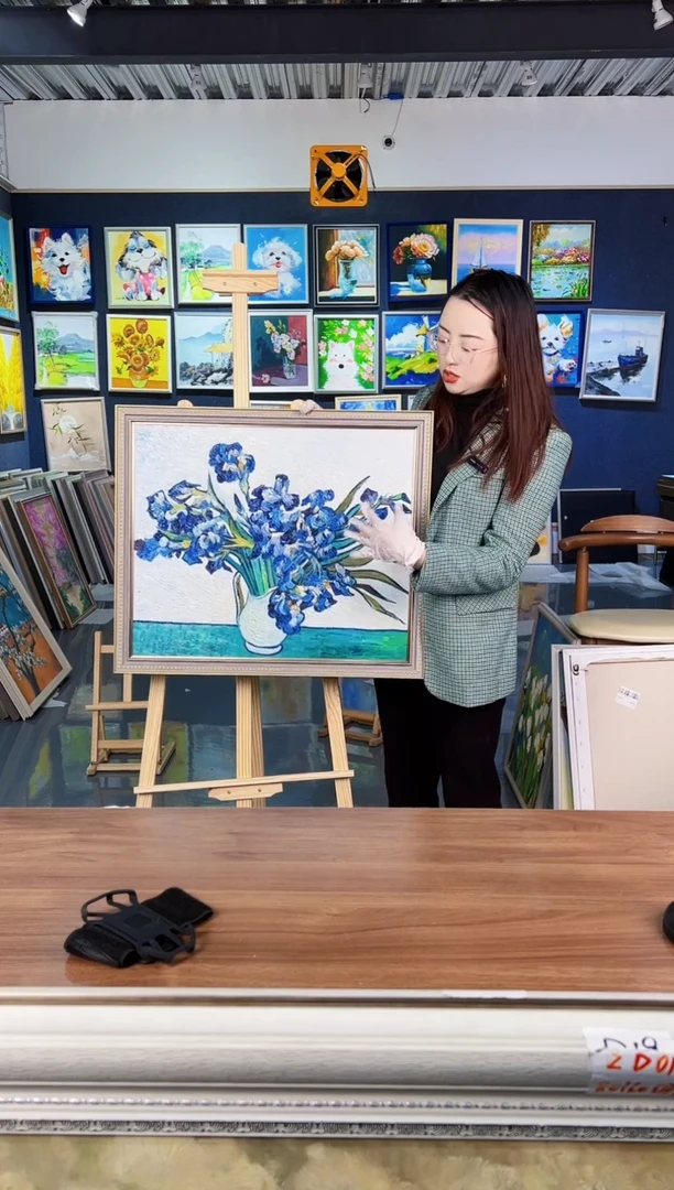 【闪购商品】油画34号 50*60 鸢尾花-手绘油画