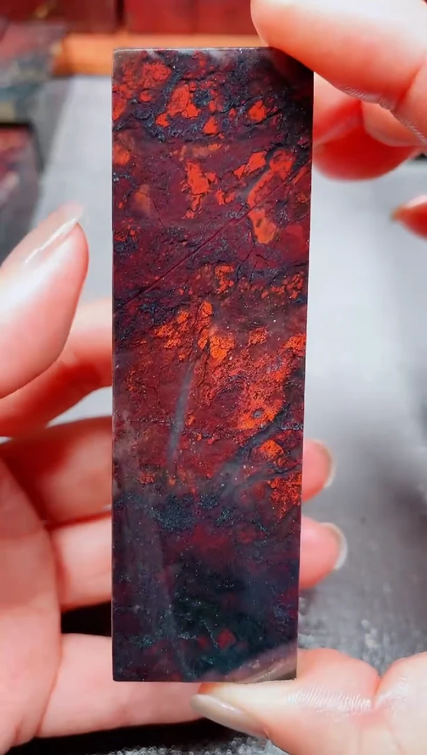 玉桂林鸡血玉素章--9