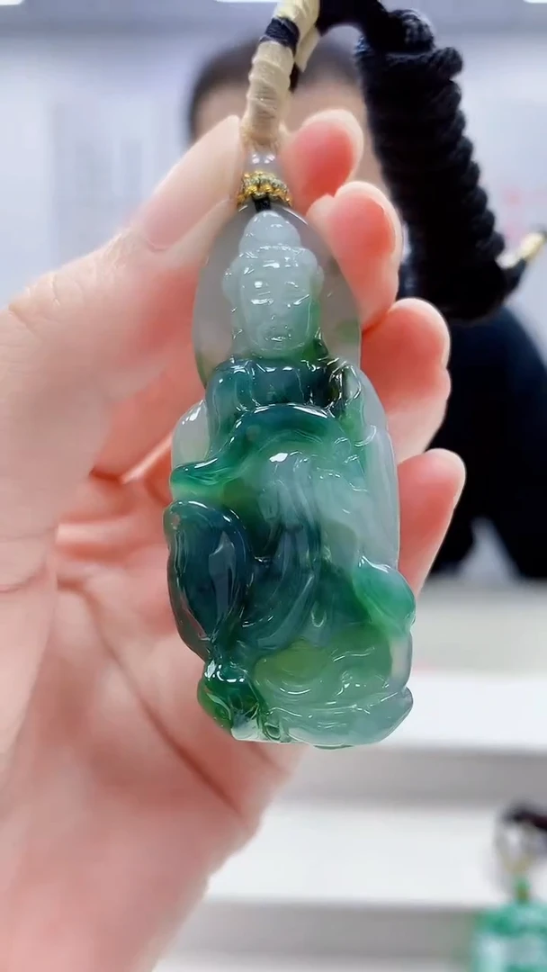 定制翡翠未镶嵌4898zm-毛货挂件12观音