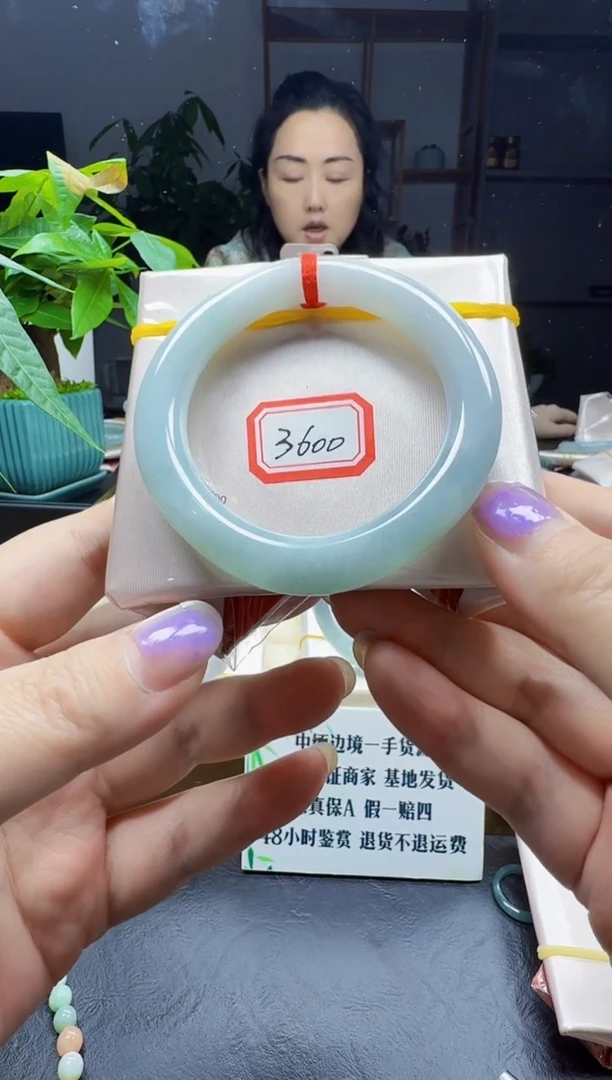 未镶嵌手镯翡翠缅甸天然A货翡翠手镯#40