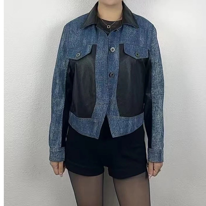 秋季短外套时尚开衫长袖女装翻领休闲百搭989303