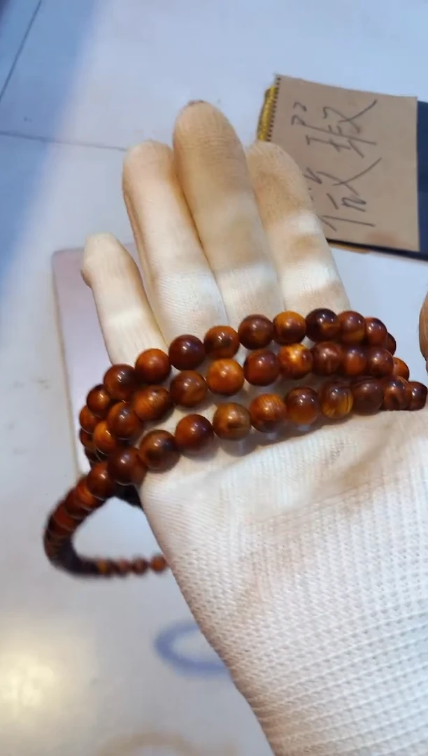 柏木（崖柏）雷闪圆1.0108单条北太行崖柏手把件手串