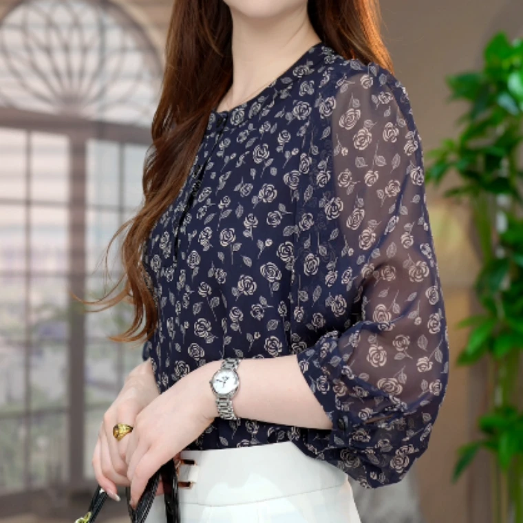 伊诺bk80194【出口原单】新中式国风设计感气质衬衫—欢欢