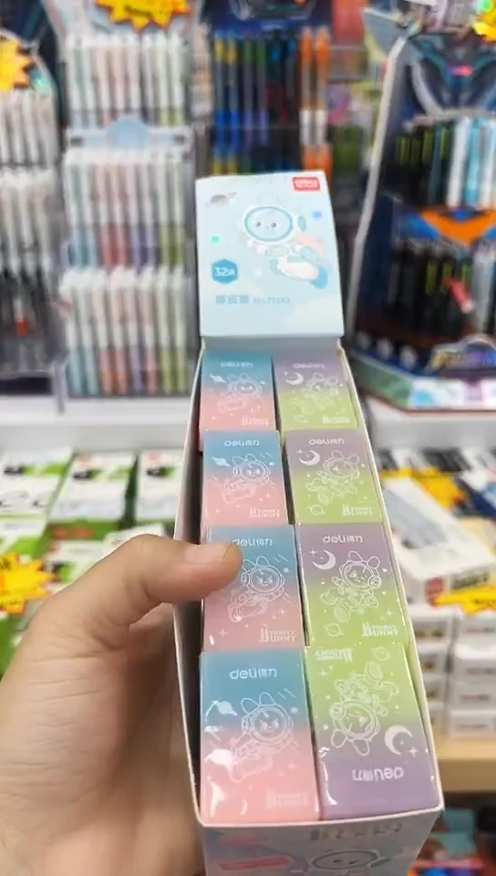 C-得力71143学生橡皮擦兔比探月(32粒)