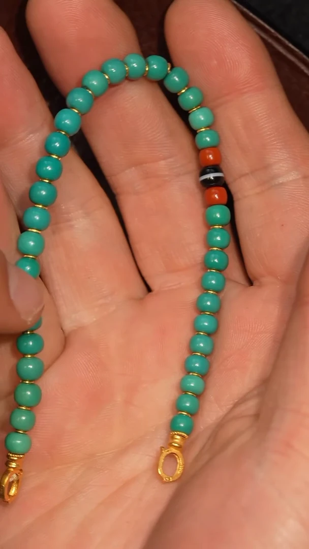 未镶嵌绿松石套链冲赛康胡子哥，DIY一128