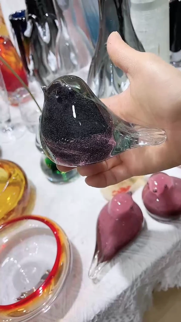 【闪购商品】琉璃1只黑（也有其他色）小号鸟摆件