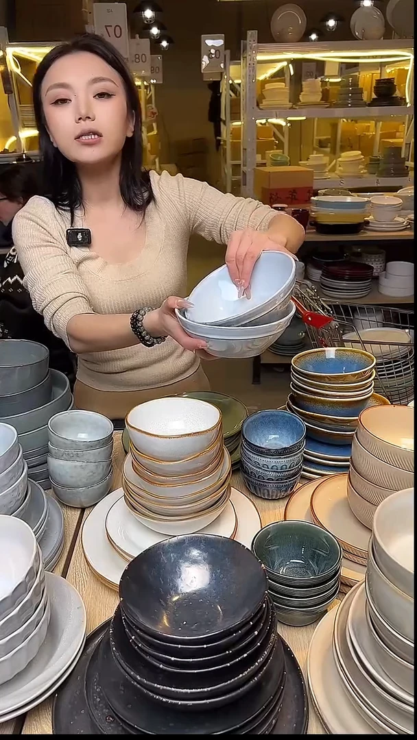 瓷142外贸尾货窑变釉下彩默外微瑕