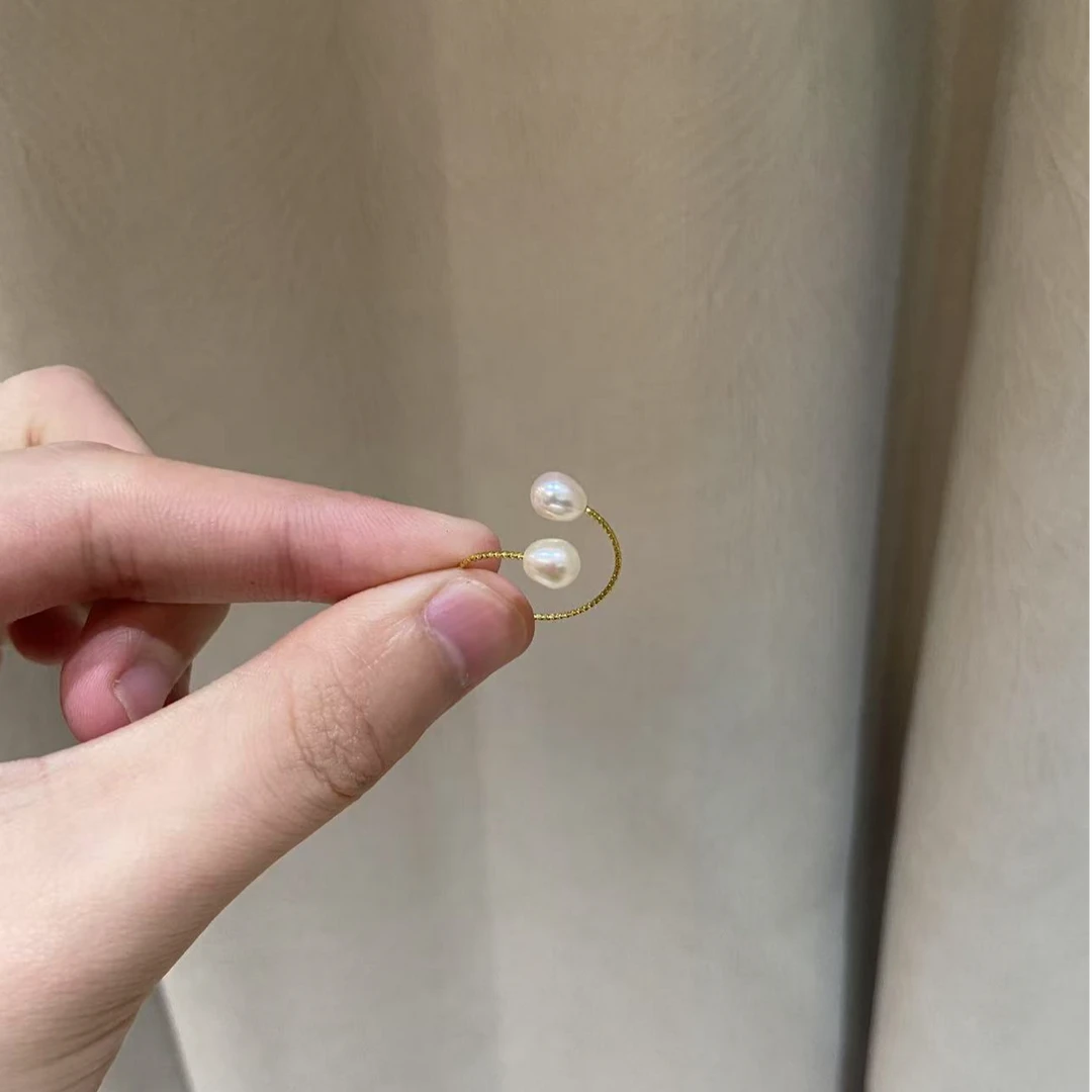 非金属仿珍珠戒指 【歪歪】时尚设计戒指