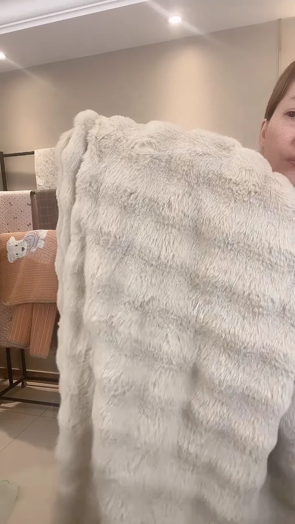 牛奶绒仿兔兔绒四件套