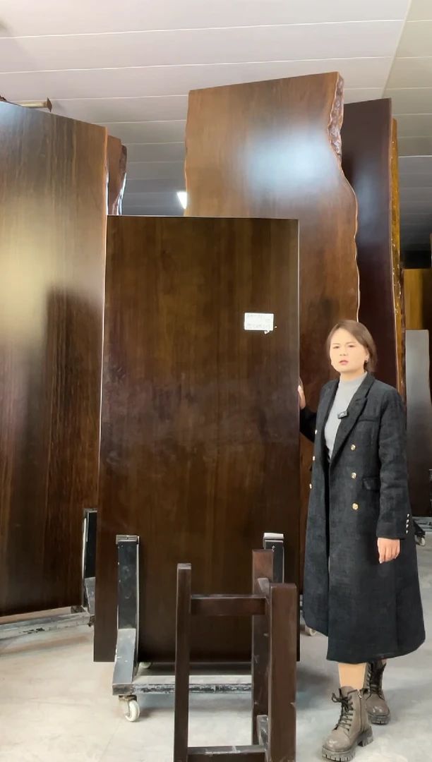 岩**理【AH-111刚果黑檀195.5*89.5*9加黑三角支架*2】