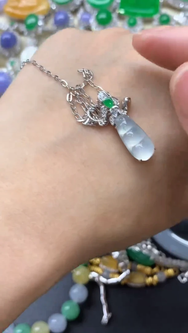 【闪购商品】翡翠颈饰18K金镶嵌615-中国好珍宝1