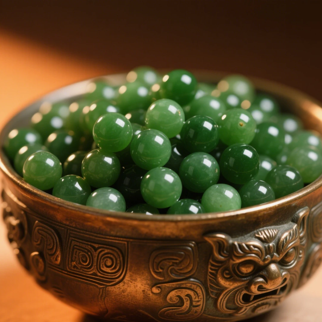 俄罗斯玉碧玉创意手工diy串珠编织散珠A60 卡10MM 20颗（赠弹力线）