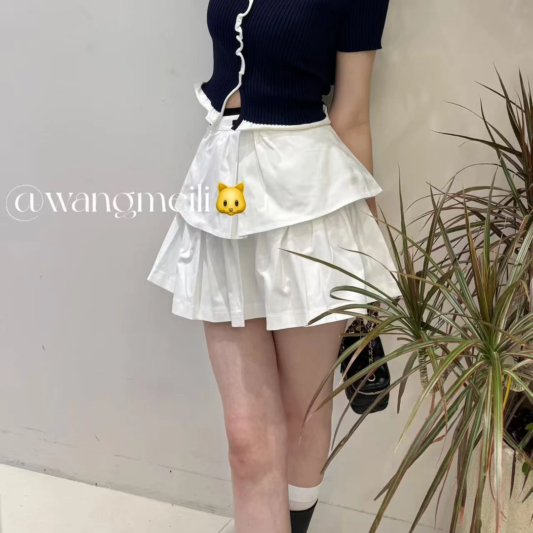 王美丽本丽-3259高腰字母皱褶蛋糕短裙