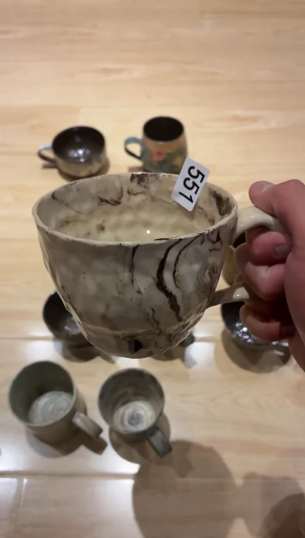 瓷片秋551  揉泥款咖啡杯1个