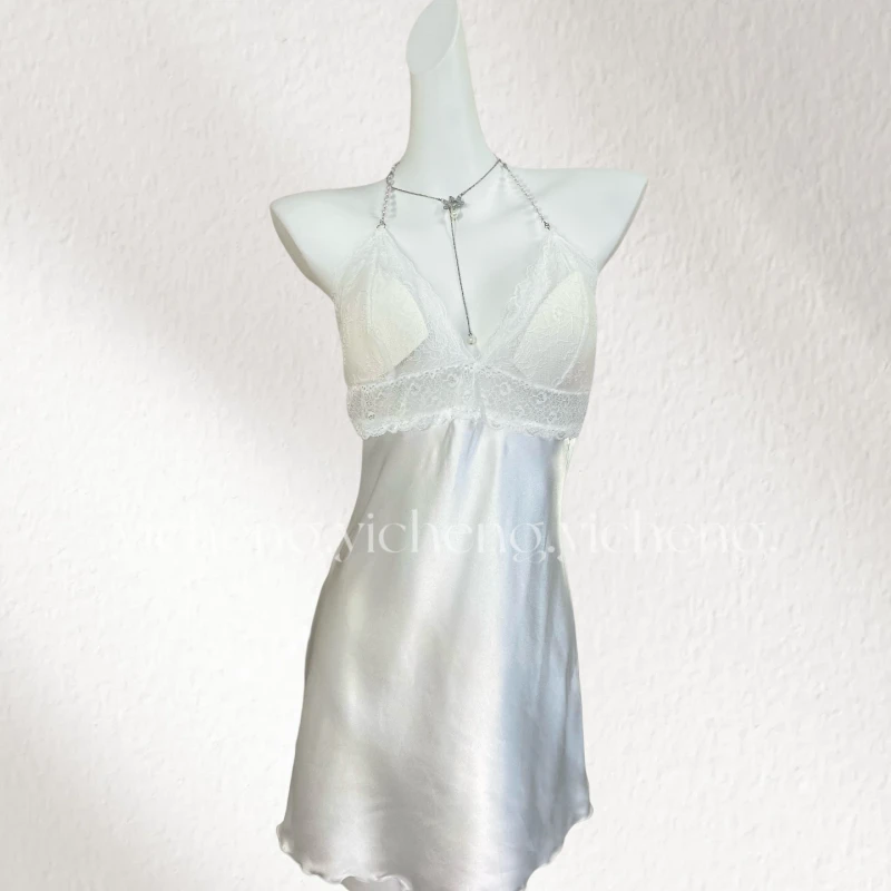 【莘湘】新款 大码吊带睡裙 低胸露背 纯欲诱惑
