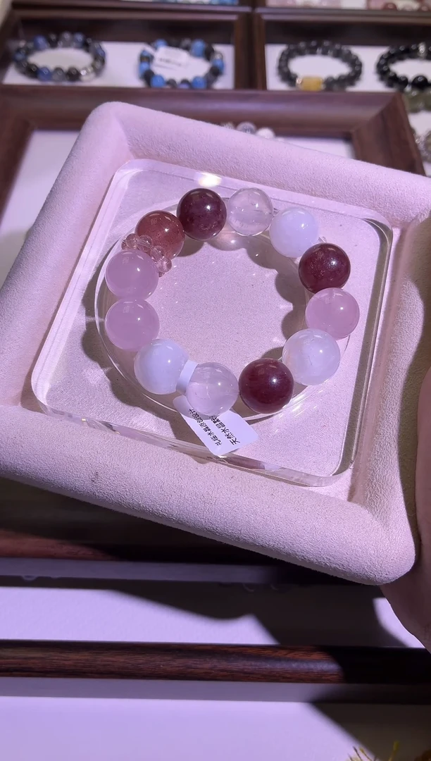 未镶嵌手串水晶16号闪购粉色系设计款