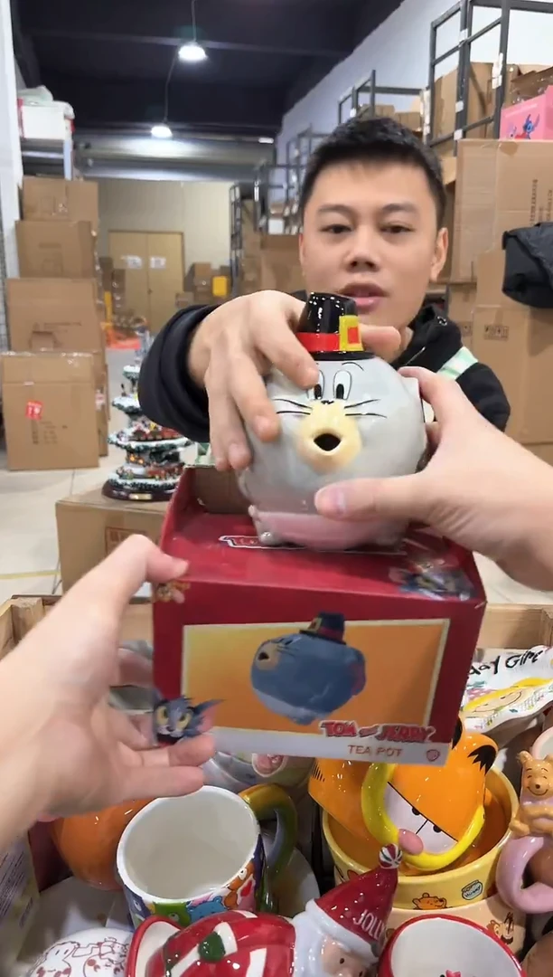 瓷片原盒泰菲茶壶