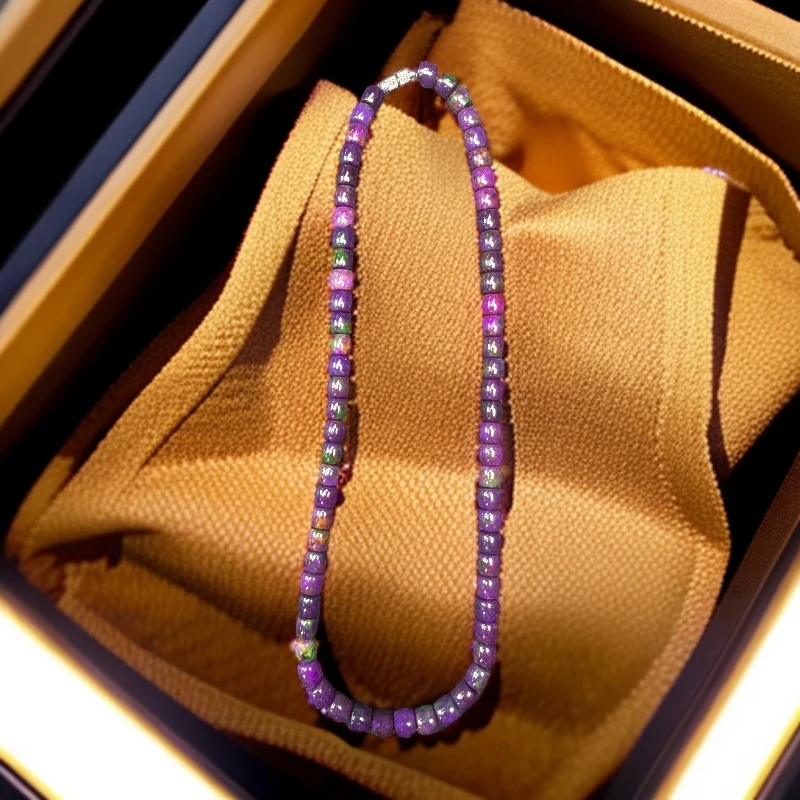 【喜子】七彩紫苏8m精美项链-QW3294多样性发一条