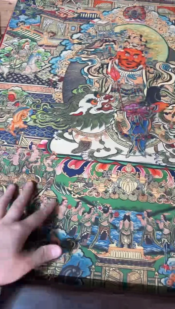 卷轴画龙妹的唐卡tk16