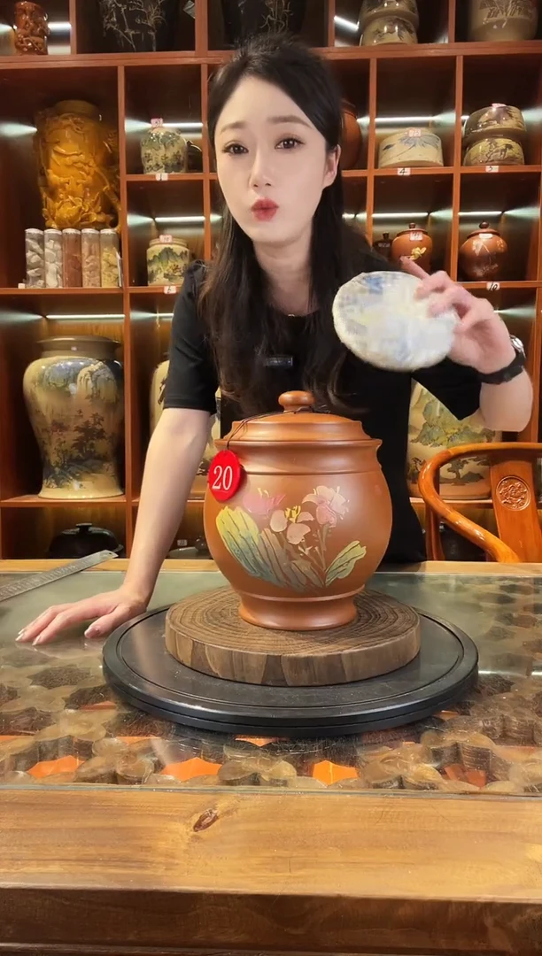 罐云南建水紫陶复烧茶罐@20